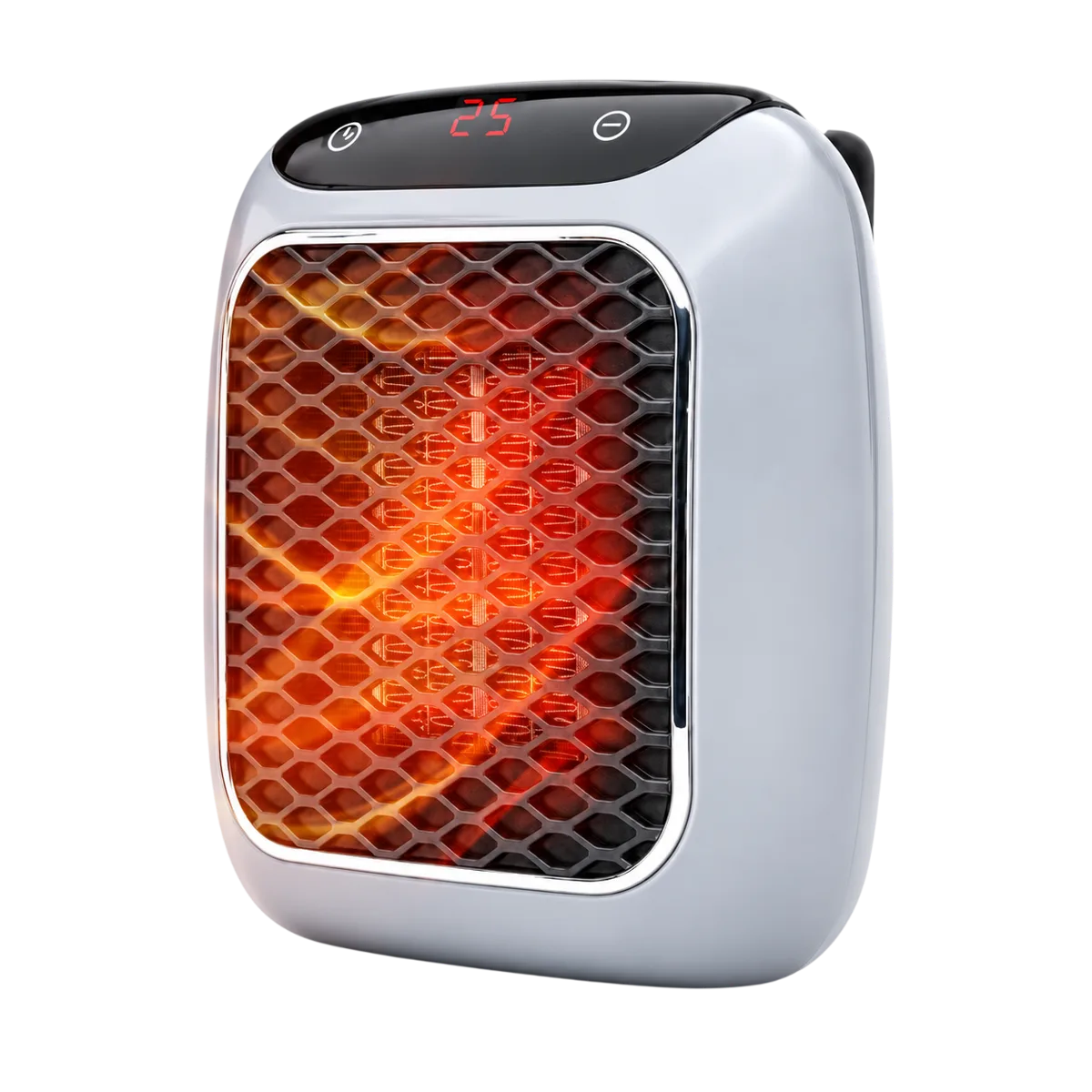 Chauffage d'appoint HeatFlash allumé, résistance céramique orange
